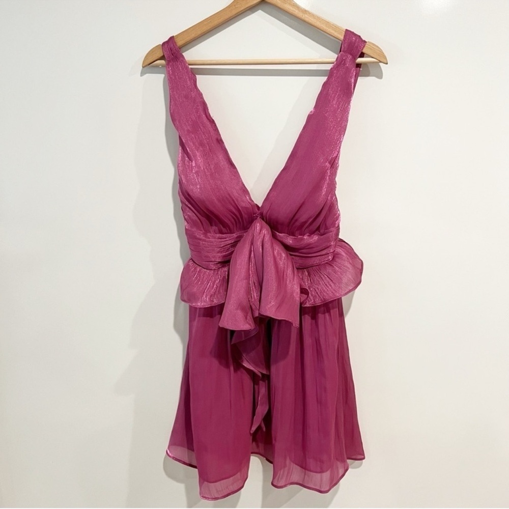 Revolve x Storia Pink Ruffle Mini Dress
